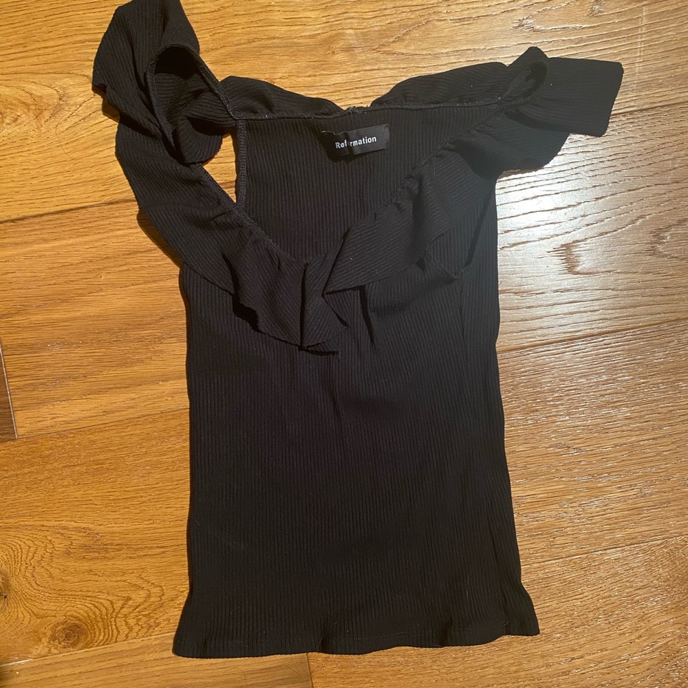 REFORMATION RUFFLE NECK TANK - Picture 2 of 2